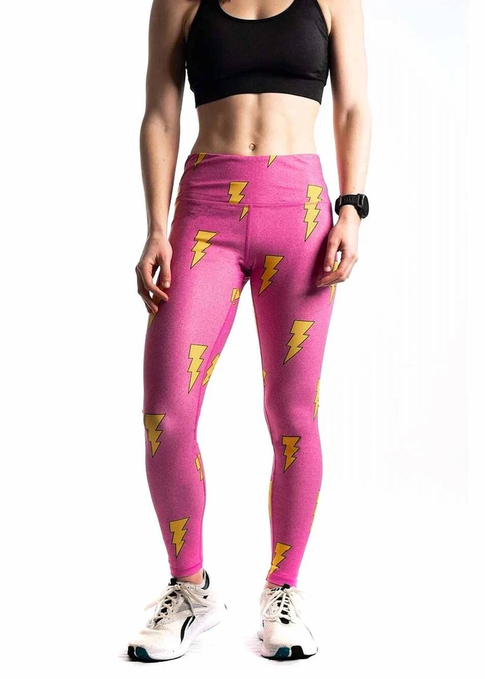 NEW CHICKNLEGS women's bolt leggings in pink